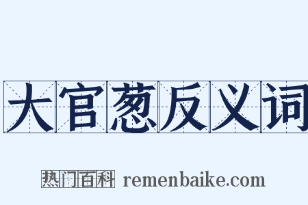大官葱反义词是什么意思的图片